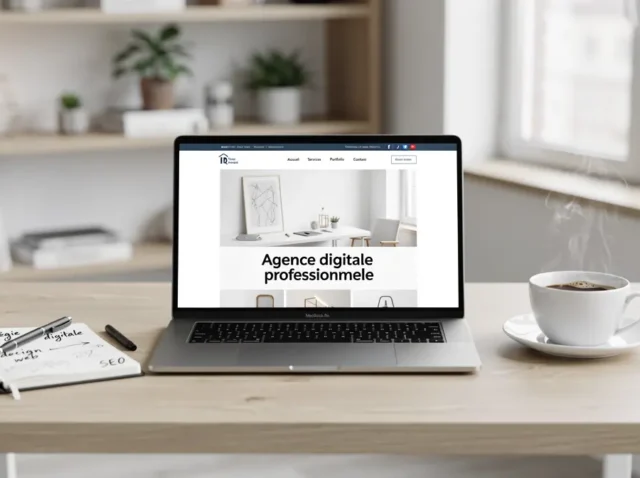 Site vitrine professionnel sur écran